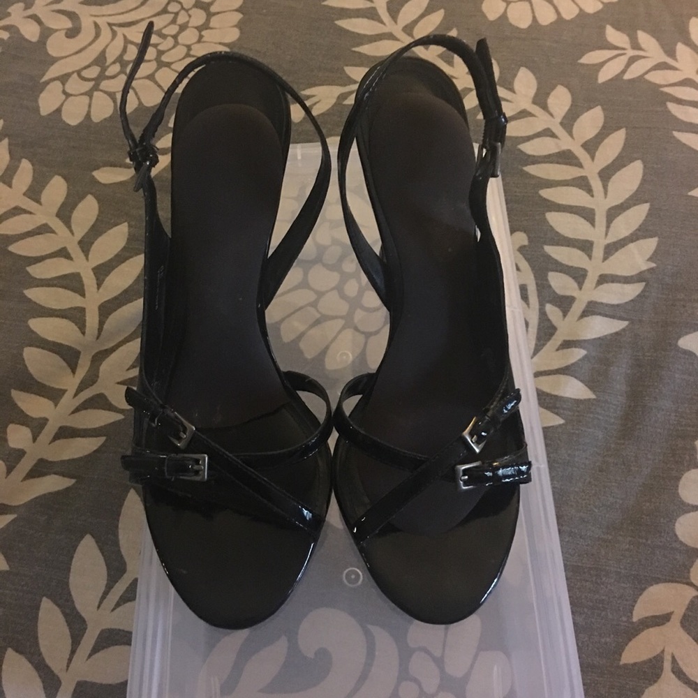 Strappy heels.